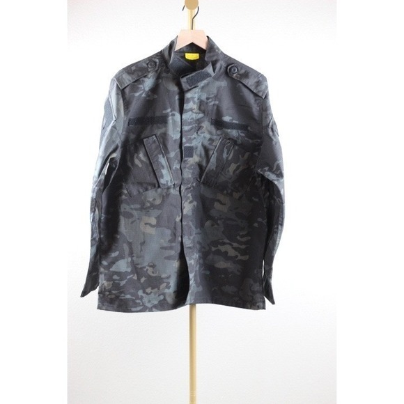 Unbranded Other - Mens Multicam Black Camo Tactical Uniform Set Ripstop Coat Cargo Pants